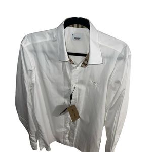 BURBERRY 100% authentic white sleeve checkers